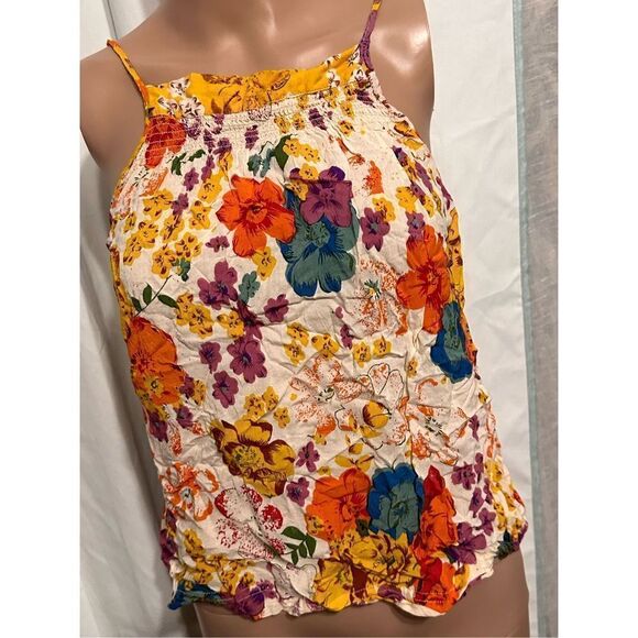 Beautiful women Anthropologie Floral Spaghetti Strap Top size small Great condit - Picture 2 of 7